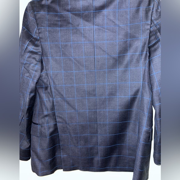 Michael Kors- size 16R navy plaid suit set. Like new - Picture 7 of 16